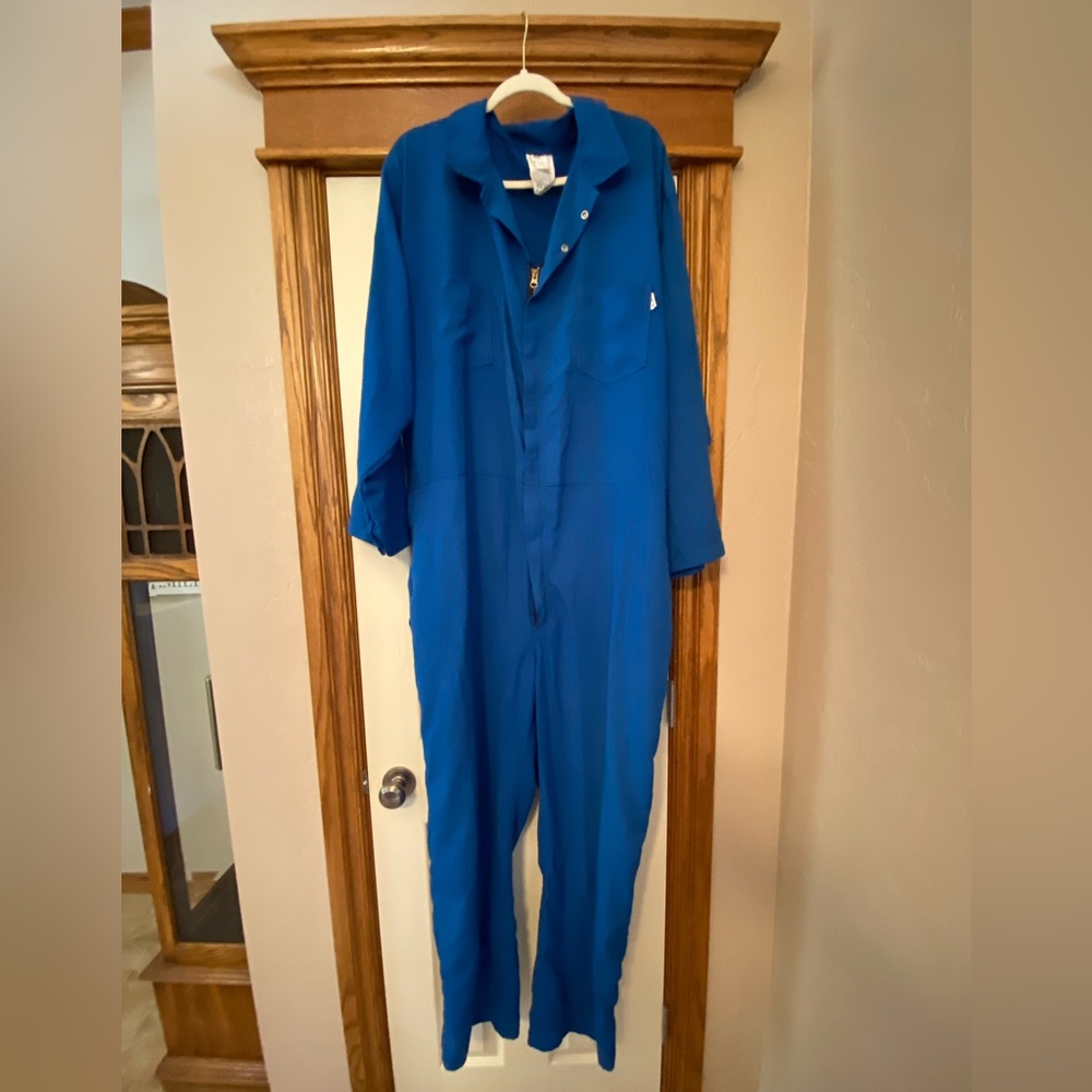 Guard line Men’s Sz 2X Nomex FR Blue Coverall Jumpsuit Flame Resistant
